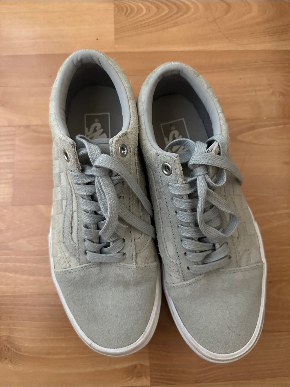 Vans Light Gray Suede platform Sneakers - Picture 2 of 6
